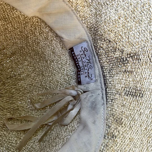 Sun N Sand Straw Sun Hat Floppy Beachy Boho Summer Neutral - Picture 4 of 7